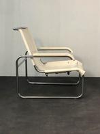 Thonet S35 fauteuil tuigleer 1e editie/Marcel Breuer, Ophalen of Verzenden, Gebruikt, 75 tot 100 cm, Leer