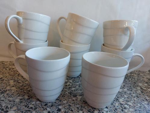 8 bekers beker mok Jamie Oliver wit, creme Waves serie met o, Huis en Inrichting, Keuken | Servies, Zo goed als nieuw, Overige typen