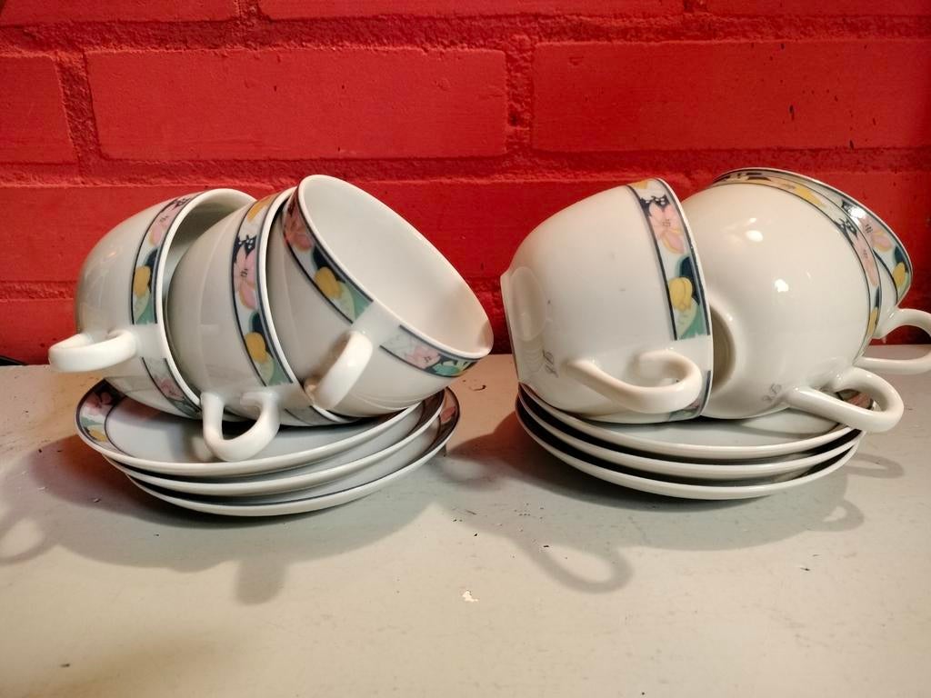 Douwe Egberts koffie kopjes en schotels jarolina, Antiek en Kunst, Ophalen of Verzenden