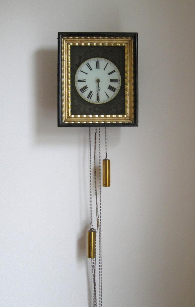 Antieke Schwarzwalder wandklok zwart compleet, Antiek en Kunst, Antiek | Klokken, Ophalen