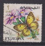 Fujeira Bloemen Vlinder, Postzegels en Munten, Ophalen of Verzenden, Gestempeld, Dier of Natuur