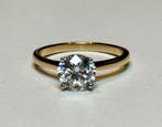 Geel gouden ring met diamant van 1.51ct met IGI certificaat!, Nieuw, Ophalen of Verzenden, 17 tot 18, Met edelsteen