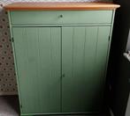 Olijfgroene kledingkast met 2 legplanken, Huis en Inrichting, Kasten | Kledingkasten, Ophalen, Gebruikt, 100 tot 150 cm, 150 tot 200 cm