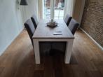 Eettafel (evt met stoelen), Huis en Inrichting, Tafels | Eettafels, Ophalen, Gebruikt, 50 tot 100 cm, 150 tot 200 cm