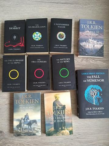 11 boeken lord of the rings/middle earth beschikbaar voor biedingen
