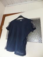 Stoere net top in donkerblauw van G-Mail, licht transparant., G-Mail, Korte mouw, Maat 36 (S), Gedragen