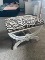 Mooie Poef / Voetenbank met Zebraprint, Huis en Inrichting, Banken | Bankstellen, Ophalen, Minder dan 75 cm, Zo goed als nieuw
