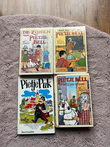 Pietje Bell & Pietje Puk - 4 Oude Kinderboeken beschikbaar voor biedingen