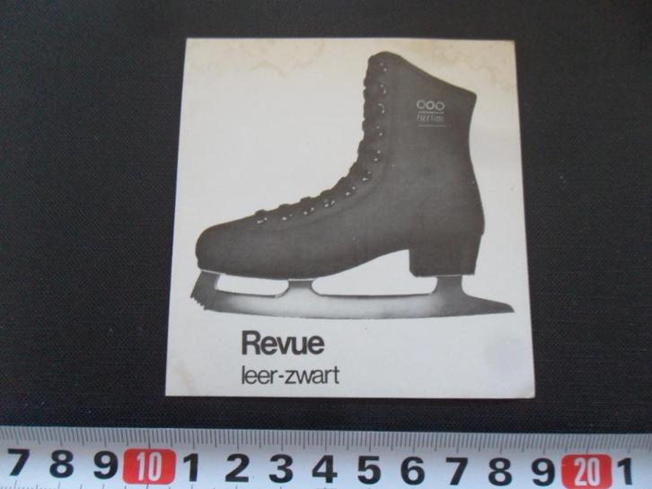 sticker schaats revue freetime leer zwart, Verzamelen, Stickers, Zo goed als nieuw, Bedrijf of Vereniging, Ophalen