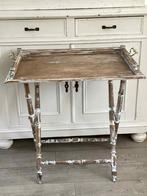 Antieke klaptafel dienbladtafel shabby chic stijl, Ophalen of Verzenden