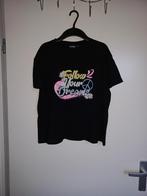 Zwart shirt met gekleurde opdruk - Awesome maat 176, Meisje, Nieuw, Ophalen of Verzenden, Someone