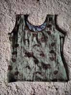 Groen bruin topje van Margriet Nannings, maat M, Kleding | Dames, Maat 38/40 (M), Margriet Nannings, Ophalen of Verzenden, Zonder mouw