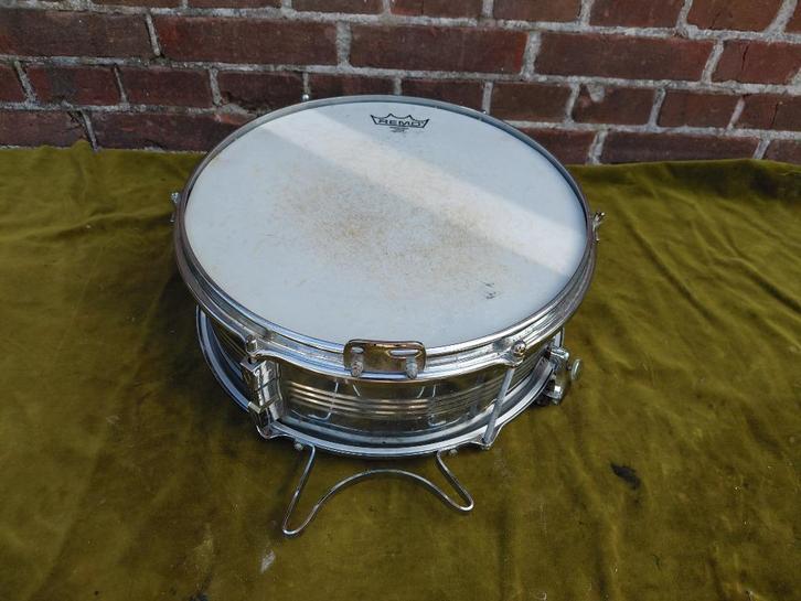 Verchroomde snaredrum, tamboerstrommel., Muziek en Instrumenten, Drumstellen en Slagwerk, Gebruikt, Overige merken, Ophalen of Verzenden