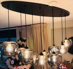 Smokey ovale apple glas hanglamp (10st), Ophalen of Verzenden, Zo goed als nieuw, Minder dan 50 cm