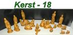 Kerst-18 -/- 16 delige Bruine  Kerst beelden groep -, Diversen, Kerst, Ophalen of Verzenden, Zo goed als nieuw
