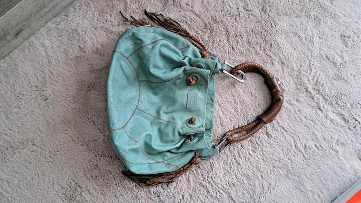 UGGS Leren Handtas, Sieraden, Tassen en Uiterlijk, Tassen | Damestassen, Gebruikt, Handtas, Groen, Ophalen of Verzenden