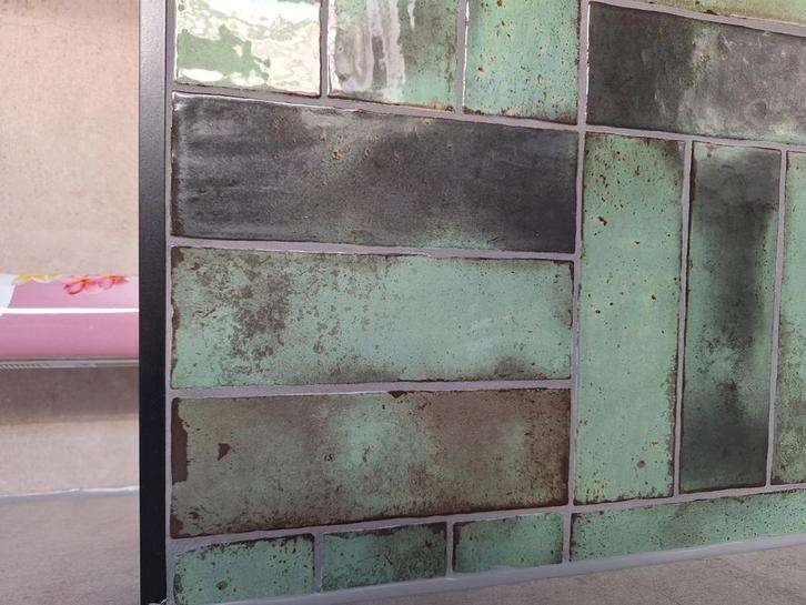 Amazonia Jade groene wandtegel 1,55 m2, Doe-het-zelf en Verbouw, Tegels, Nieuw, Wandtegels, Keramiek, 20 tot 40 cm, Minder dan 20 cm