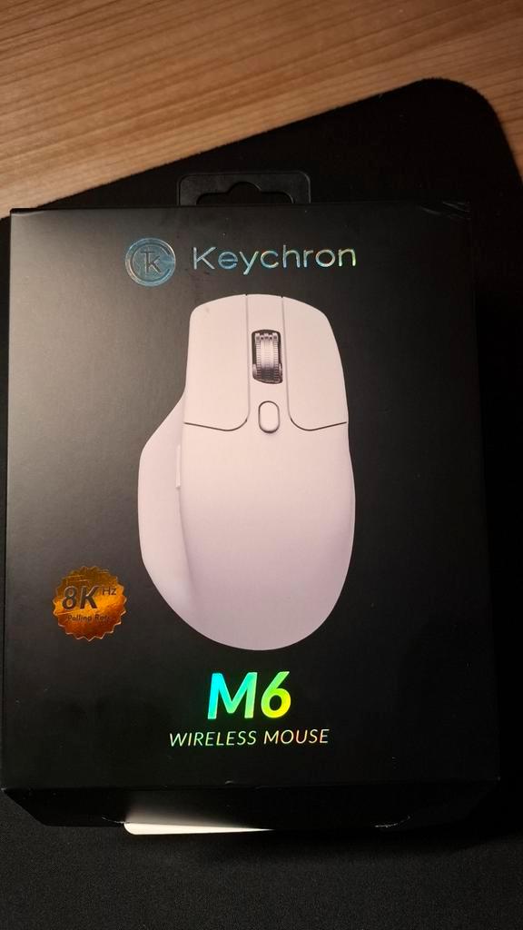 Keychron M6 Muis - Nieuwstaat, 8K polling, Computers en Software, Muizen, Nieuw, Muis, Rechtshandig, Draadloos, Gaming muis, Ophalen