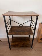 Houten Keukenrek met Metalen Frame, Huis en Inrichting, Ophalen, Gebruikt, Minder dan 50 cm, Metaal