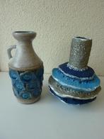 2 exclusieve handmade keramiek vaasjes hoogte 18cm, Ophalen of Verzenden, Huis en Inrichting