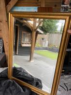 Spiegel hout goud met facet, Huis en Inrichting, Woonaccessoires | Spiegels, Ophalen, Vierkant, Zo goed als nieuw, 75 tot 100 cm