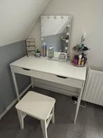 Tk witte kaptafel met Bright Beauty spiegel, Ophalen, Zo goed als nieuw, Minder dan 50 cm, 100 tot 150 cm