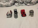 4 Stuks Speelgoed Auto's: Brandweer, Trein, Race & Haai!, Ophalen, Gebruikt, Jongen of Meisje