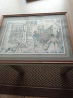 Vintage Anton Pieck tekening met lijst 42x 32, Ophalen of Verzenden