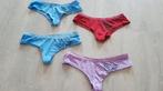 4x Tanga slip string One Size Paars Blauw Rood met vlinder, Kleding | Dames, Ophalen of Verzenden, Blauw, Slip