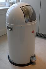 Wesco Kickboy Prullenbak 40L, Wit, Ophalen, Gebruikt, Met pedaal, 40 liter of meer