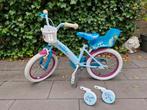 Frozen fiets 16 inch, Fietsen en Brommers, Fietsen | Kinderfietsjes, Ophalen of Verzenden, Zo goed als nieuw, 16 tot 20 inch, Zijwieltjes