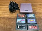 Gameboy advance SP met 6 spellen incl lader, Spelcomputers en Games, Spelcomputers | Nintendo Game Boy, Ophalen of Verzenden, Zo goed als nieuw