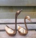 Prachtige vintage messing zwanen stel, Antiek en Kunst, Antiek | Koper en Brons, Verzenden, Koper