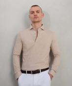 Lange mouwen polo beige katoen Society Shop mt M, Kleding | Heren, Polo's, Ophalen of Verzenden, Zo goed als nieuw, Beige