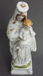 Om 1850 GROOT Porseleinen Beeld Maria met Kind Madonna, Ophalen of Verzenden