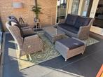 Brighton de Luxe loungeset, 2 fauteuils, bank, hocker, tafel, Ophalen, 5 zitplaatsen, Kunststof, Zo goed als nieuw