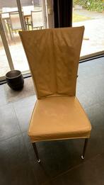 Echt lederen  eetkamerstoelen 2 kleurig leer.., Ophalen, Gebruikt, Overige kleuren, Leer