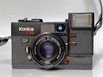 Konica C 35 EF analoge foto camera automatisch werkend c35  beschikbaar voor biedingen