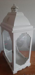 Grote witte Ricerdale lantaarn, Huis en Inrichting, Woonaccessoires | Kandelaars en Kaarsen, 50 tot 75 cm, Wit, Ophalen of Verzenden