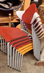 7 design stapelstoelen Drabert Parlando, Huis en Inrichting, Stoelen, Ophalen, Gebruikt, Rood, Vijf, Zes of meer stoelen