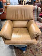 Leolux Lederen Relaxfauteuil made in holland, Huis en Inrichting, Fauteuils, ., Minder dan 75 cm, Leer, Ophalen of Verzenden