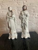 Antieke porseleinen beeldjes Jozef & Maria met kindje Jezus, Ophalen