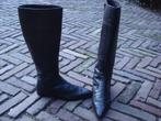 GRATIS VERZENDEN ZWARTE LEREN VINTAGE LAARZEN MT 37, Hoge laarzen, Verzenden, Zwart, Zo goed als nieuw
