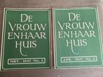 2 X DE VROUW EN HAAR HUIS 1947, Verzamelen, Tijdschriften, Kranten en Knipsels, Ophalen of Verzenden, 1940 tot 1960, Tijdschrift