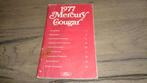 USA Instructieboekje  MERCURY COUGAR  1977, Verzenden, Gelezen, Overige merken