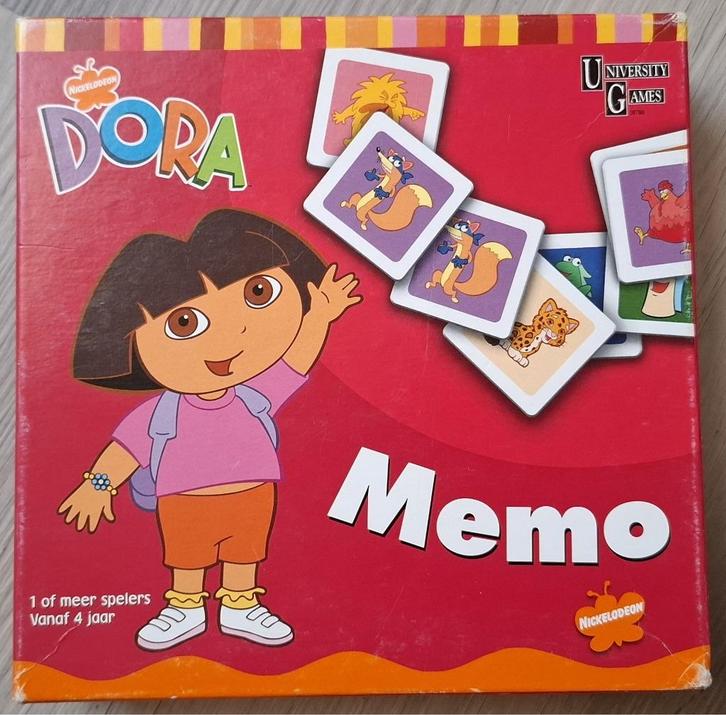 Dora Memo spel, Hobby en Vrije tijd, Gezelschapsspellen | Bordspellen, Gebruikt, Een of twee spelers, Drie of vier spelers, Ophalen of Verzenden