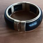 Armband, zwart met goud kleurig, vintage, Ophalen of Verzenden, Gebruikt, Zwart, Overige materialen