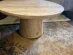 Ronde Salontafel Aime Travertin 70 x 70 x 38 cm, Huis en Inrichting, 50 tot 100 cm, Minder dan 50 cm, Nieuw, Overige materialen