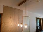 Moderne hanglamp met glazen cilinders, Ophalen, 75 cm of meer, Modern, Glas