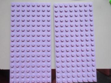 nr. 8732, 2 Lila platen 8x16. Verzenden is mogelijk. beschikbaar voor biedingen